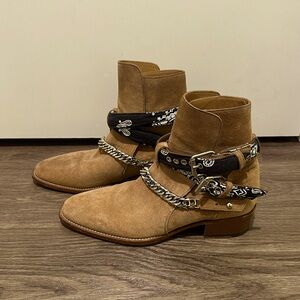 🚫SOLD🚫Amiri Mens Bandana Suede Boots Size 42
